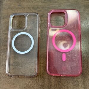 Clear and Pink MagSafe Compatible iPhone Case - Compatible Brand